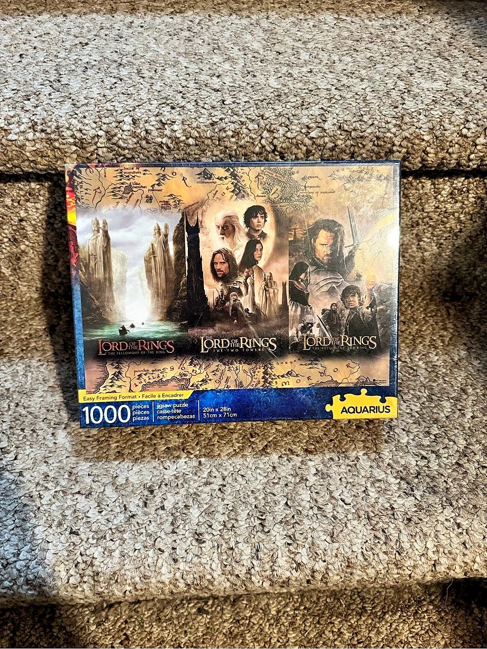 NWT Aquarius Lord of the Rings Triptych 1000 Piece Jigsaw Puzzle